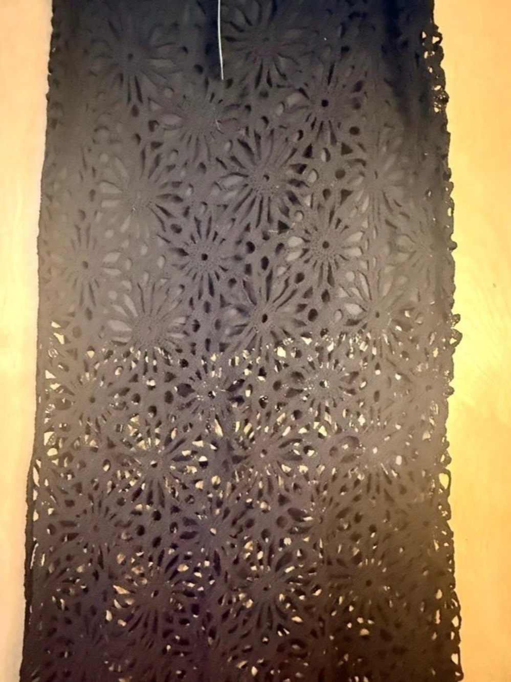 Express High Waisted Crochet Midi Pencil Skirt Floral Lace with matching top